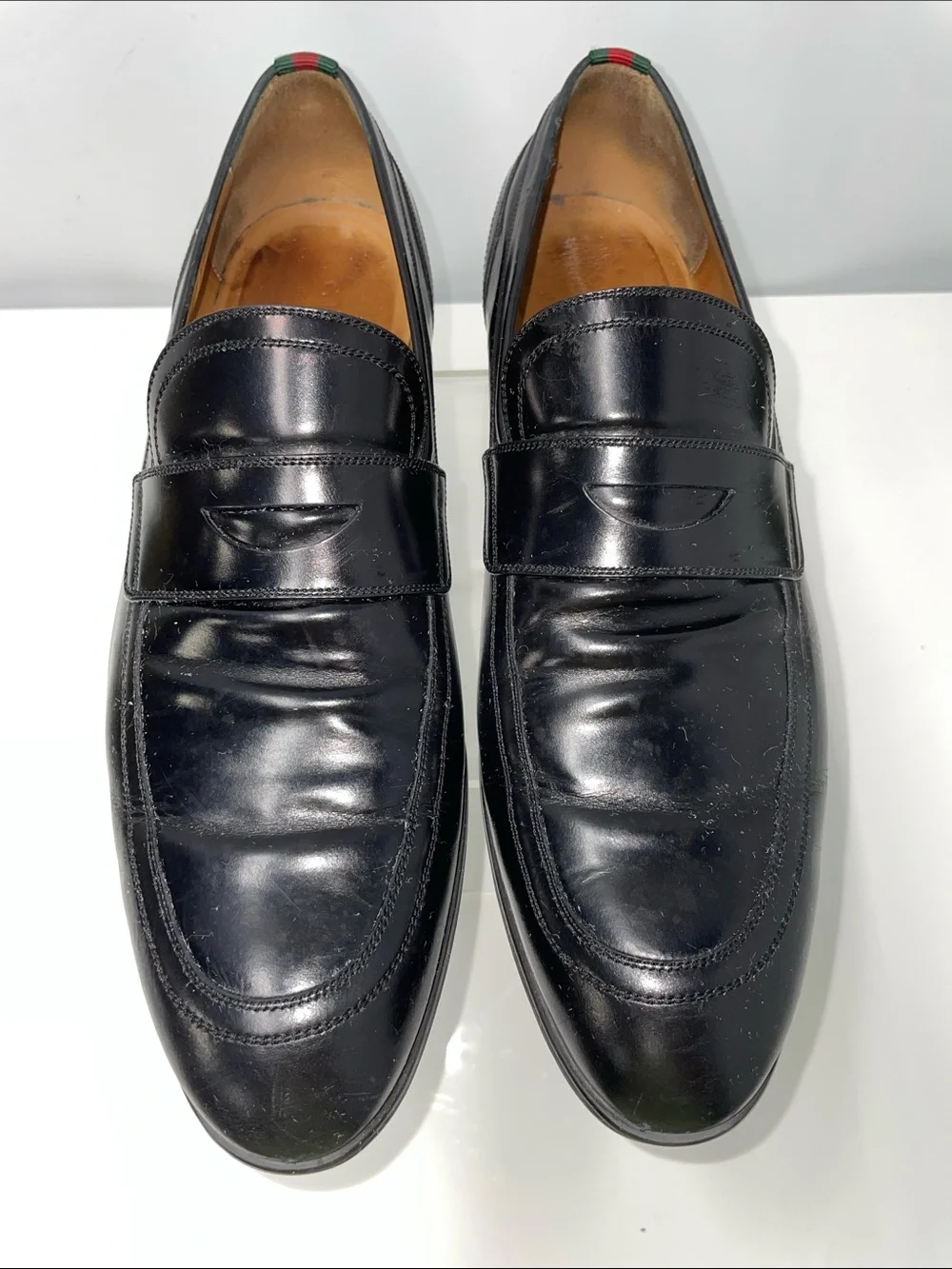 GUCCI BLACK LEATHER LOAFERS FTL-08-145